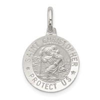 Sterling Silver St. Christopher Medal view 1