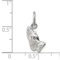 Sterling Silver Praying Hands Charm view 4