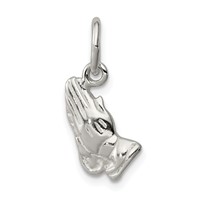Sterling Silver Praying Hands Charm view 1