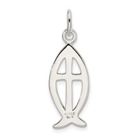 Sterling Silver Ichthus Fish Cross Charm view 3