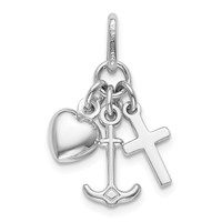 Sterling Silver Faith, Hope & Charity Charm view 4