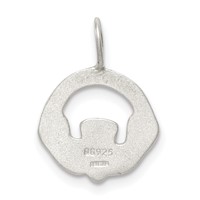 Sterling Silver Satin Claddagh Charm view 4