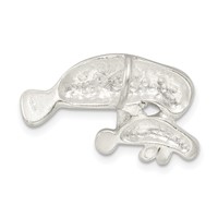 Sterling Silver Manatee Charm with Baby view 3