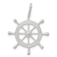 Sterling Silver Boat Wheel Charm view 1