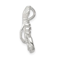 Sterling Silver Lobster Chain Slide Charm view 2