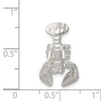 Sterling Silver Lobster Chain Slide Charm view 3