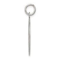 Sterling Silver Rhodium-plated Wedding Bells Engravable 20mm Disc Charm view 2