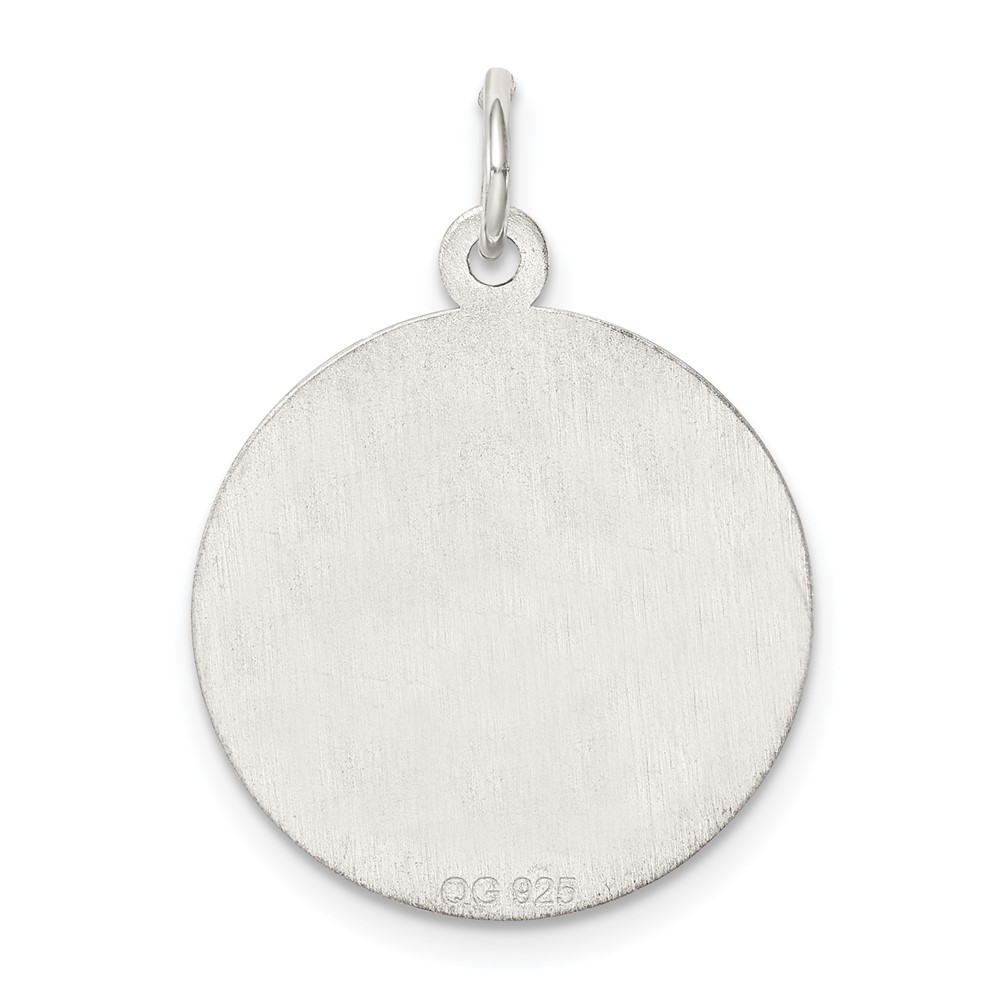 Sterling Silver Rhodium-plated Wedding Bells Disc Charm (QC2077)