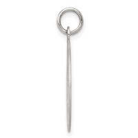 Sterling Silver Rhodium-plated Wedding Bells Engravable 20mm Disc Charm view 2