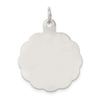 Sterling Silver Rhodium-plated Wedding Bells Disc Charm view 4