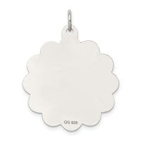 Sterling Silver Rhodium-plated Bride & Groom Disc Charm view 4