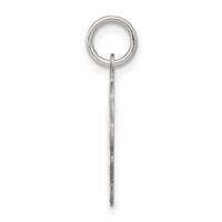 Sterling Silver Rhodium-plated a Date to Remember Engravable 15mm Round Disc Charm view 2