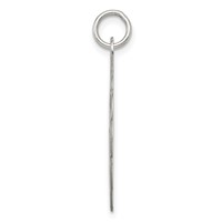 Sterling Silver Rhodium-plated a Date to Remember Engravable 22mm Round Disc Charm view 2