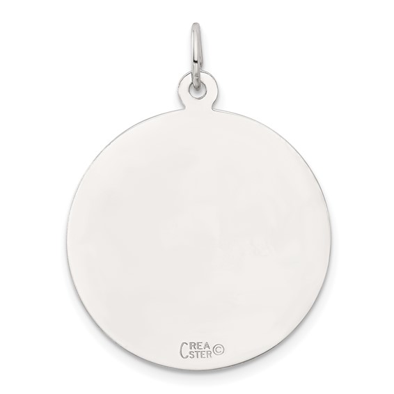 Sterling Silver To My Bridesmaid Pink CZ Disc Charm