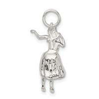 Sterling Silver Hula Dancer Charm view 4