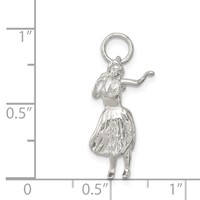 Sterling Silver Hula Dancer Charm view 3