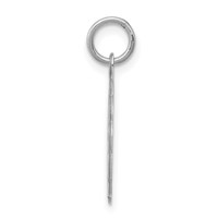 Sterling Silver Rhodium-plated I Love You Disc Charm view 2