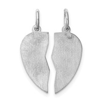 Sterling Silver Rhodium-plated 2-piece Love You Disc Charm view 4