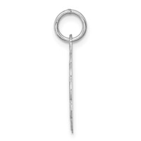 Sterling Silver Rhodium-plated You Are Always in MY Heart Engravable 16mm Disc Charm view 2