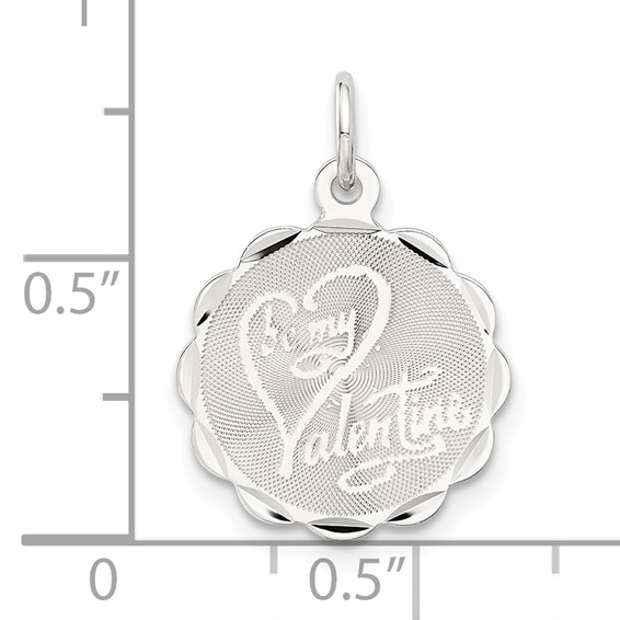 Sterling Silver Be My Valentine Disc Charm