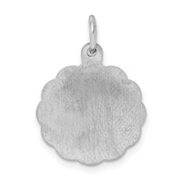 Sterling Silver Rhodium-plated Happy Anniversary Disc Charm view 4