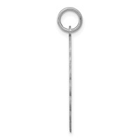 Sterling Silver Rhodium-plated Happy Anniversary Engravable 24mm Scalloped Disc Charm view 2
