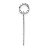 Sterling Silver Rhodium-plated Special Friend Disc Charm view 2