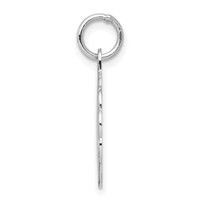 Sterling Silver Rhodium-plated Best Friend Disc Charm view 2