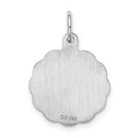Sterling Silver Rhodium-plated Best Friend Disc Charm view 4