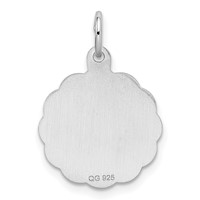 Sterling Silver Rhodium-plated Best Friends Disc Charm view 3