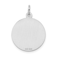 Sterling Silver Rhodium-plated MY Best Friend Engravable 19mm Disc Charm view 3