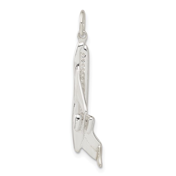 Sterling Silver 3D Airplane Charm