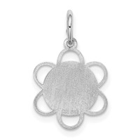 Sterling Silver Rhodium-plated My Confirmation Disc Charm view 4