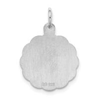 Sterling Silver Rhodium-plated My Confirmation Disc Charm view 4