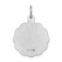 Sterling Silver Rhodium-plated Confirmation Disc Charm view 4
