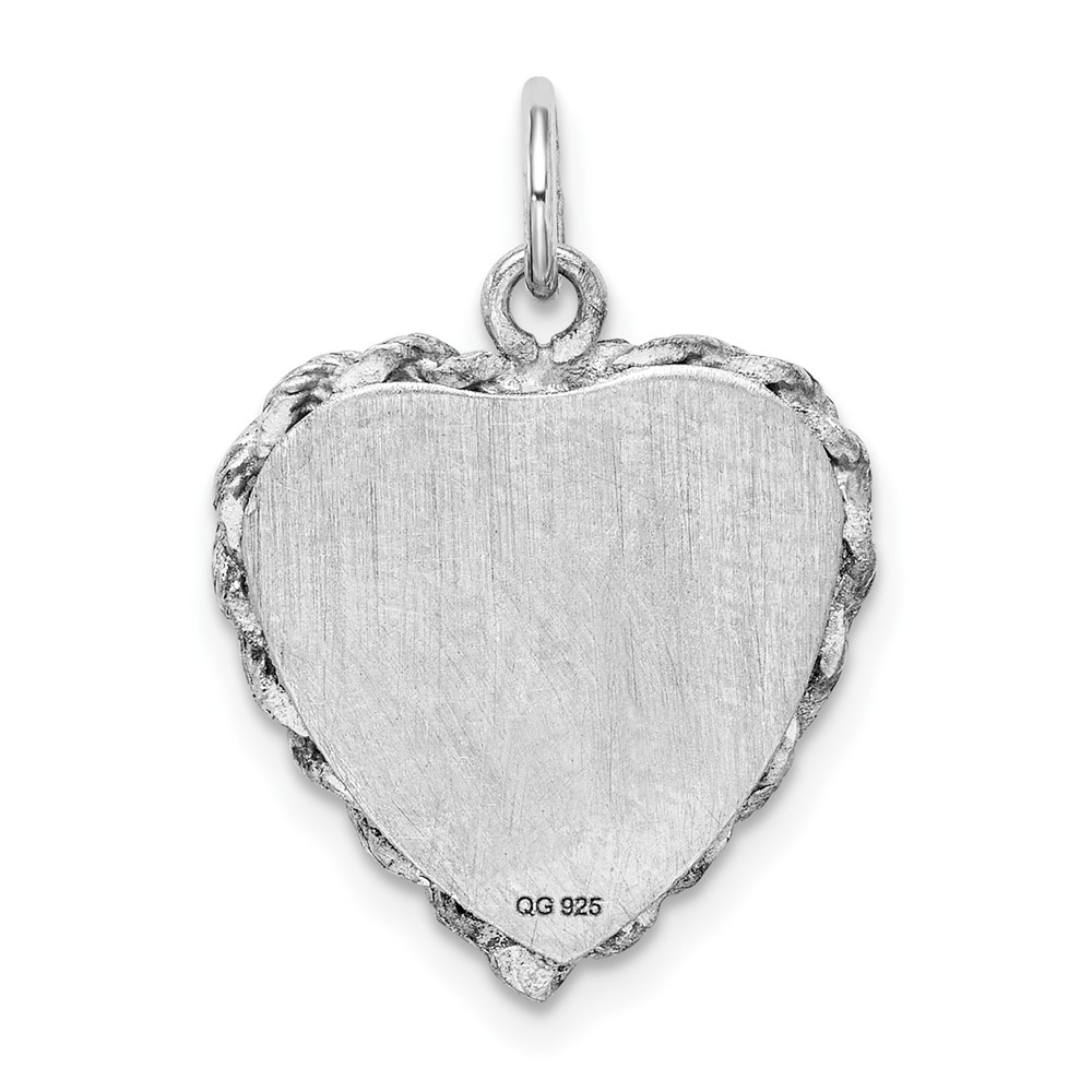 Sterling Silver Rhodium-plated My Confirmation Disc Charm (QC2390)