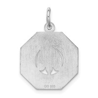 Sterling Silver Rhodium-plated My Confirmation Disc Charm view 4