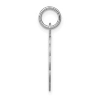 Sterling Silver Rhodium-plated Baptism Disc Charm view 2