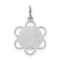 Sterling Silver Rhodium-plated Holy Communion Disc Charm view 4