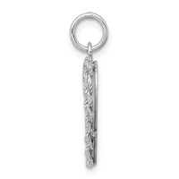 Sterling Silver Rhodium-plated Holy Communion Disc Charm view 2
