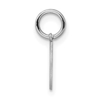 Sterling Silver Rhodium-plated Baptism Disc Charm view 2