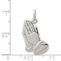 Sterling Silver Praying Hands Charm view 3