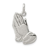 Sterling Silver Praying Hands Charm view 1