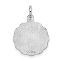 Sterling Silver Rhodium-plated Praying Hands Disc Charm view 4
