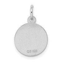 Sterling Silver Rhodium-plated Cross Disc Charm view 3