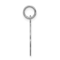 Sterling Silver Rhodium-plated Jesus Loves Me Disc Charm view 2