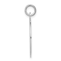 Sterling Silver Rhodium-plated Cross Disc Charm view 2