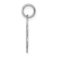 Sterling Silver Rhodium-plated Graduation Day Disc Charm view 2