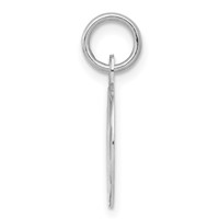 Sterling Silver Rhodium-plated Graduation Day Disc Charm view 2