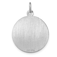 Sterling Silver Rhodium-plated Graduation Day Disc Charm view 3